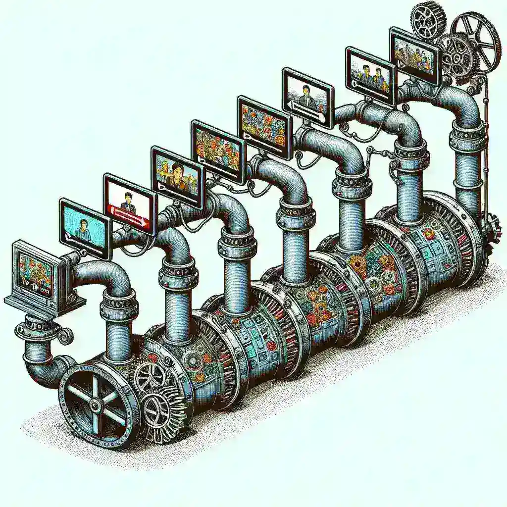"Illustration of a video summarization pipeline architecture, showcasing the steps from video input to processed summaries, highlighting key components like data extraction, machine learning algorithms, and output visualization, as described in the article 'How to Build a Video Summarization Pipeline: A Complete Technical Guide.'"