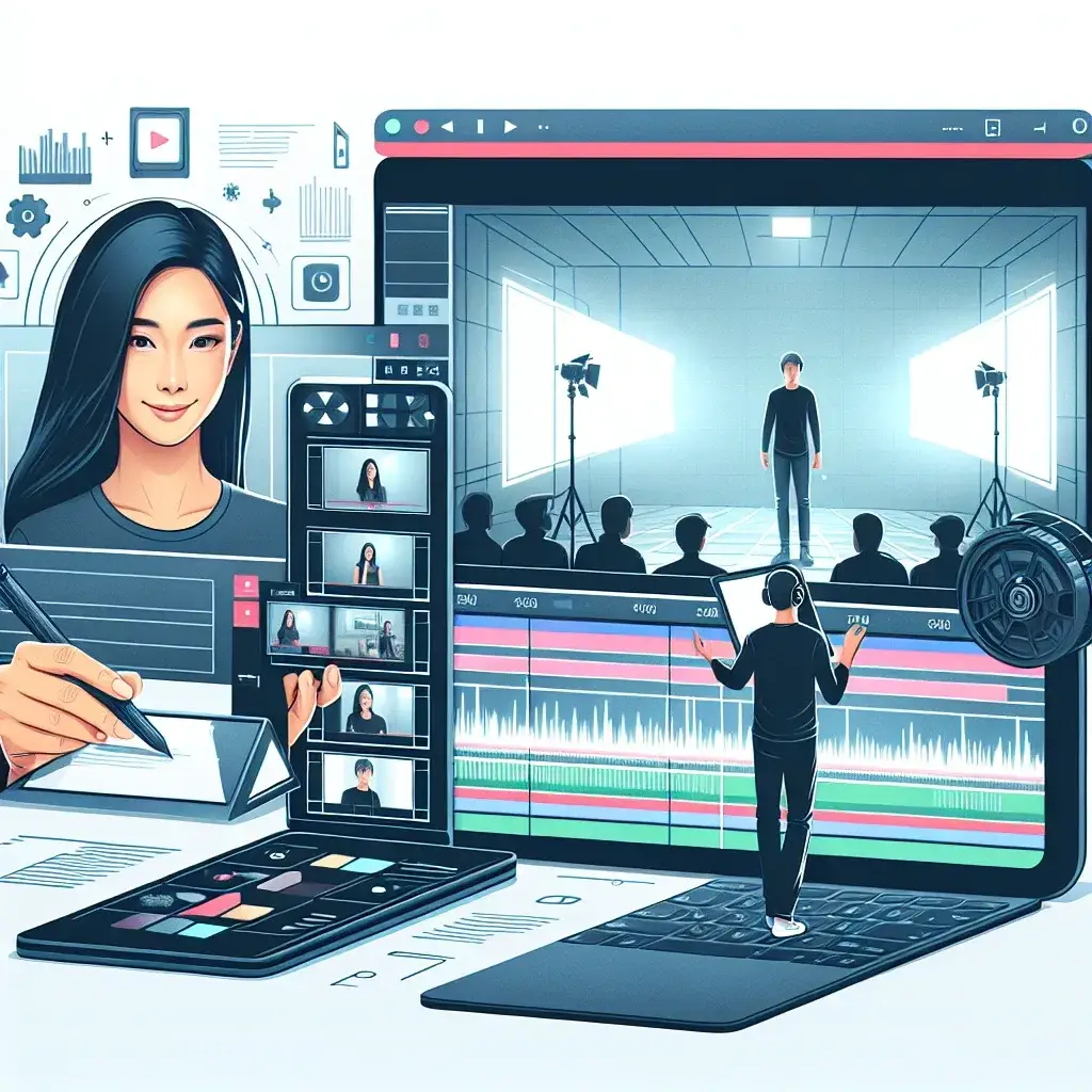 "Example of a split screen video layout showcasing two distinct scenes, illustrating techniques for content creators in video editing, as discussed in 'How to Create Split Screen Video Layouts: A Complete Guide for Content Creators.'”