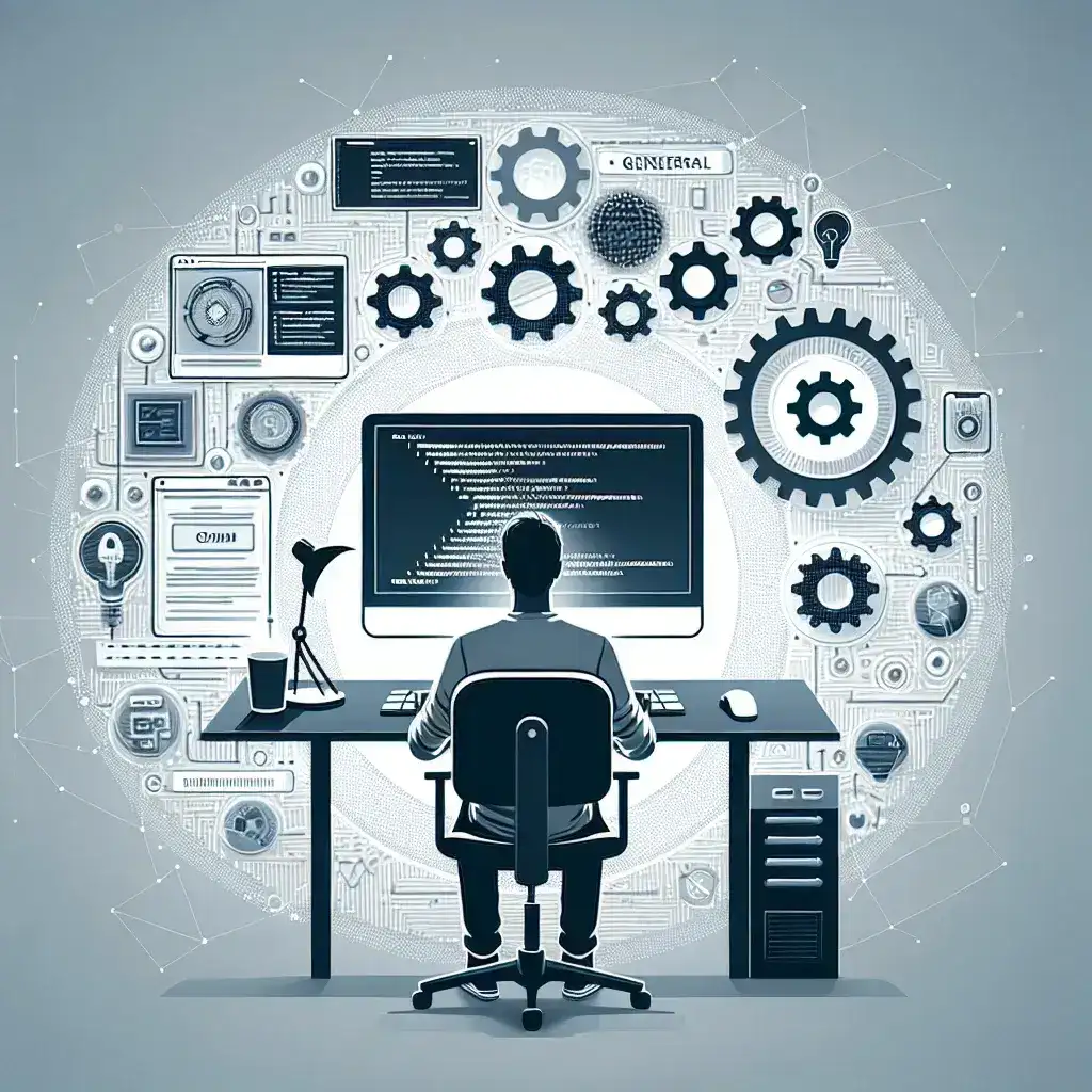 "Developer building an internal tool using Retool, showcasing the platform's interface and features in the process of application development."