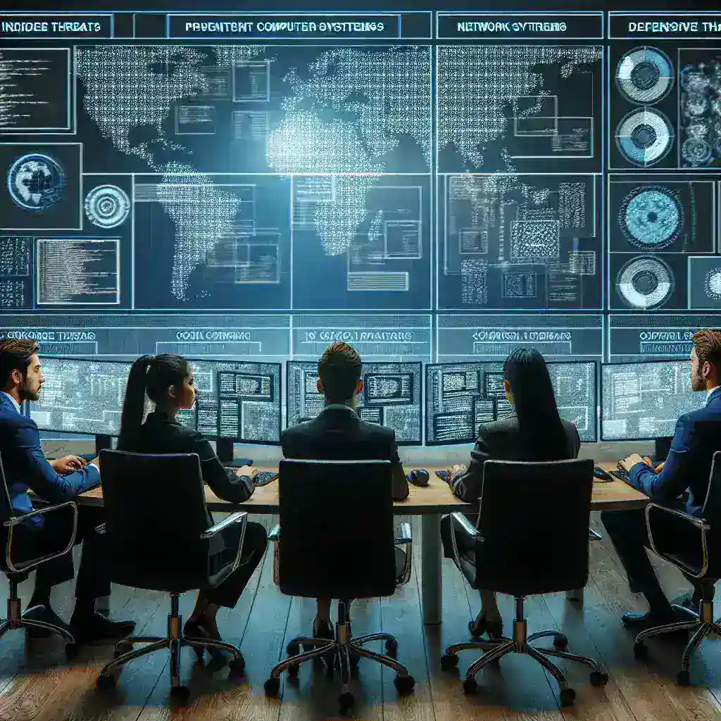 "Ethical hacker analyzing network security systems to prevent insider threats, highlighting the importance of cybersecurity measures in protecting sensitive data"